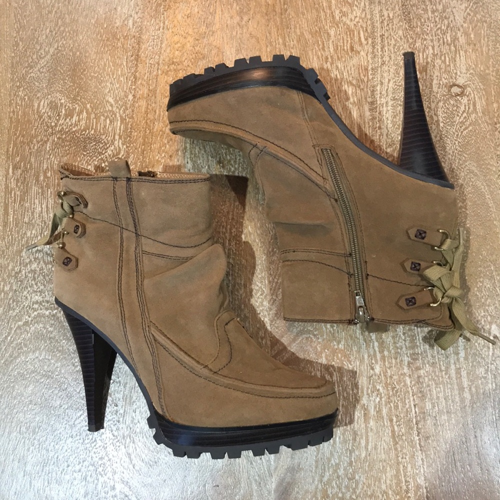 Camo Colored Booties/Ankle Boots
